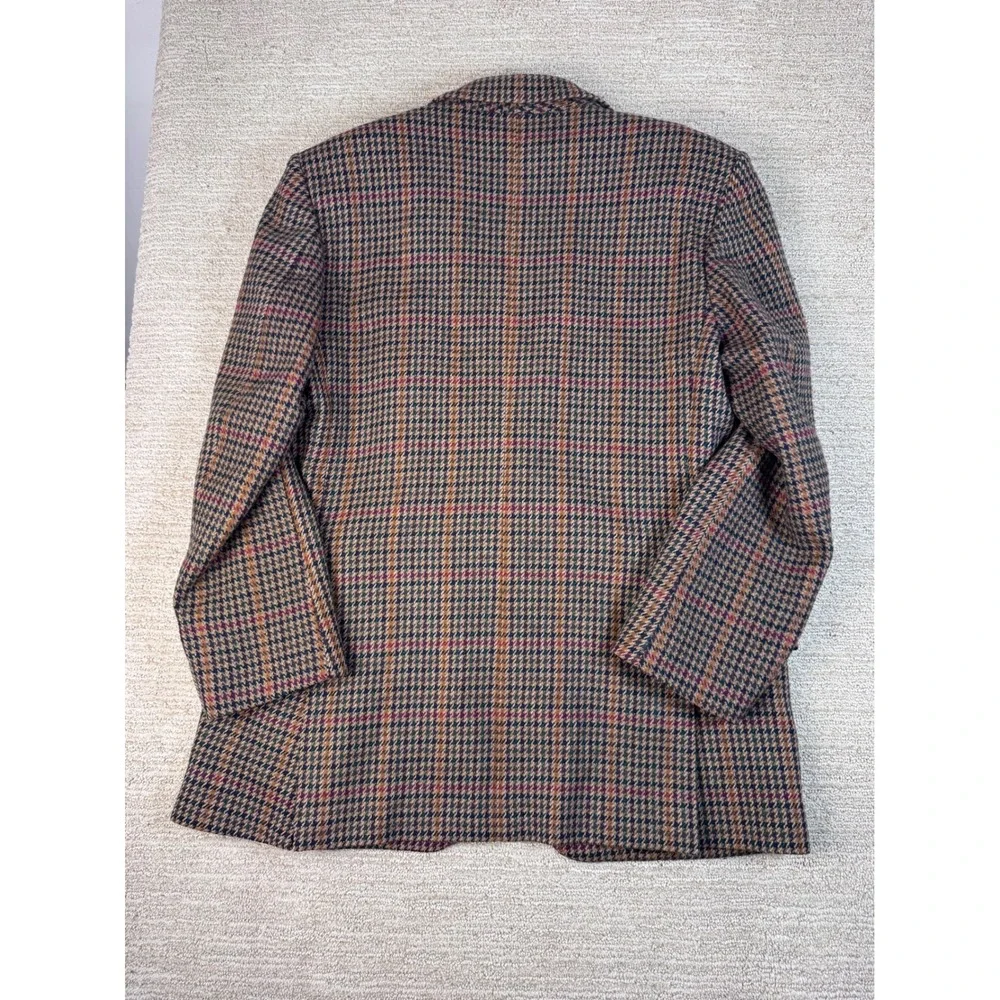 Ercole's Donegal Mist Handwoven Tweed Blazer Wool Mohair Cashmere Brown Check 42